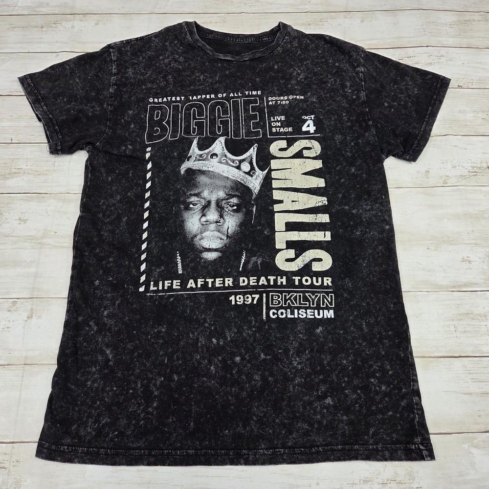 Notorious B.I.G. T-Shirt Mens Medium Black Biggie Smalls Life After‎ Death Tour